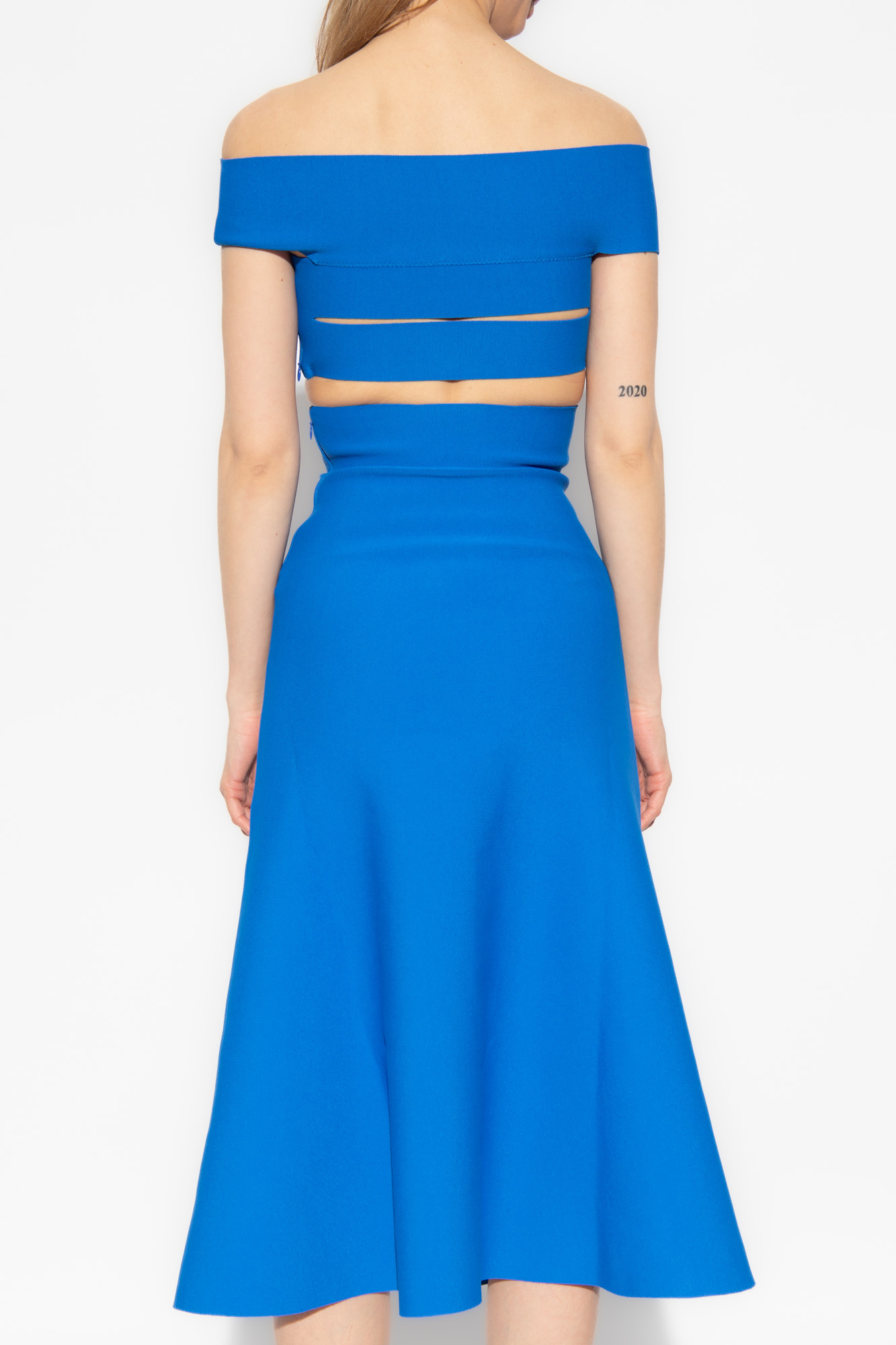 【送料&関税込】Alexander McQueen Off-shoulder Slashed Dress $_57.JPG?set_id=880000500F